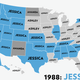 Illustration for article titled Map: Six Decades of the Most Popular Names for Girls, State-by-State